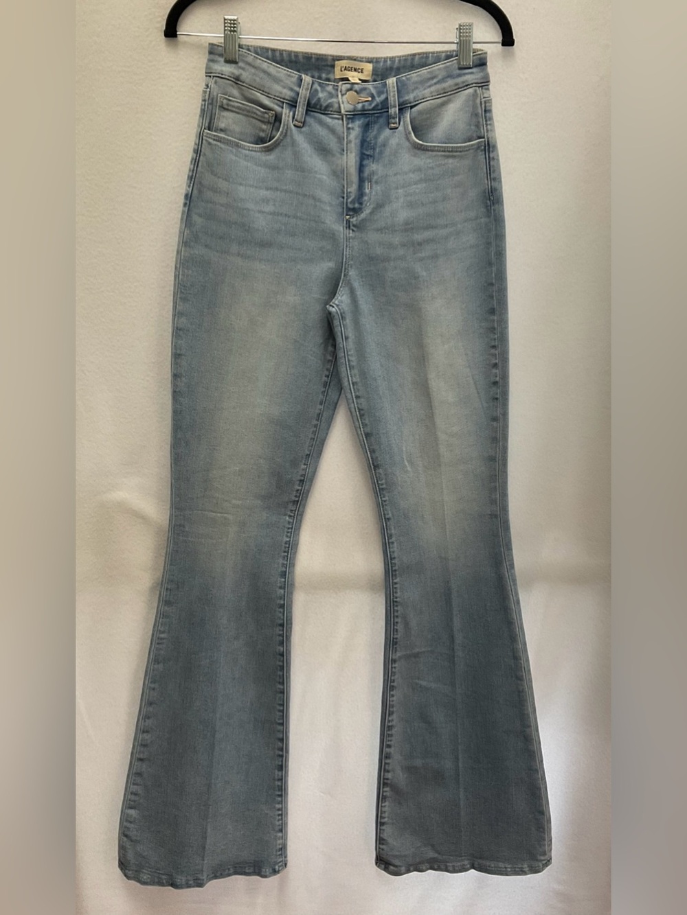 L'AGENCE Marty Light Blue High Rise Flare Jeans